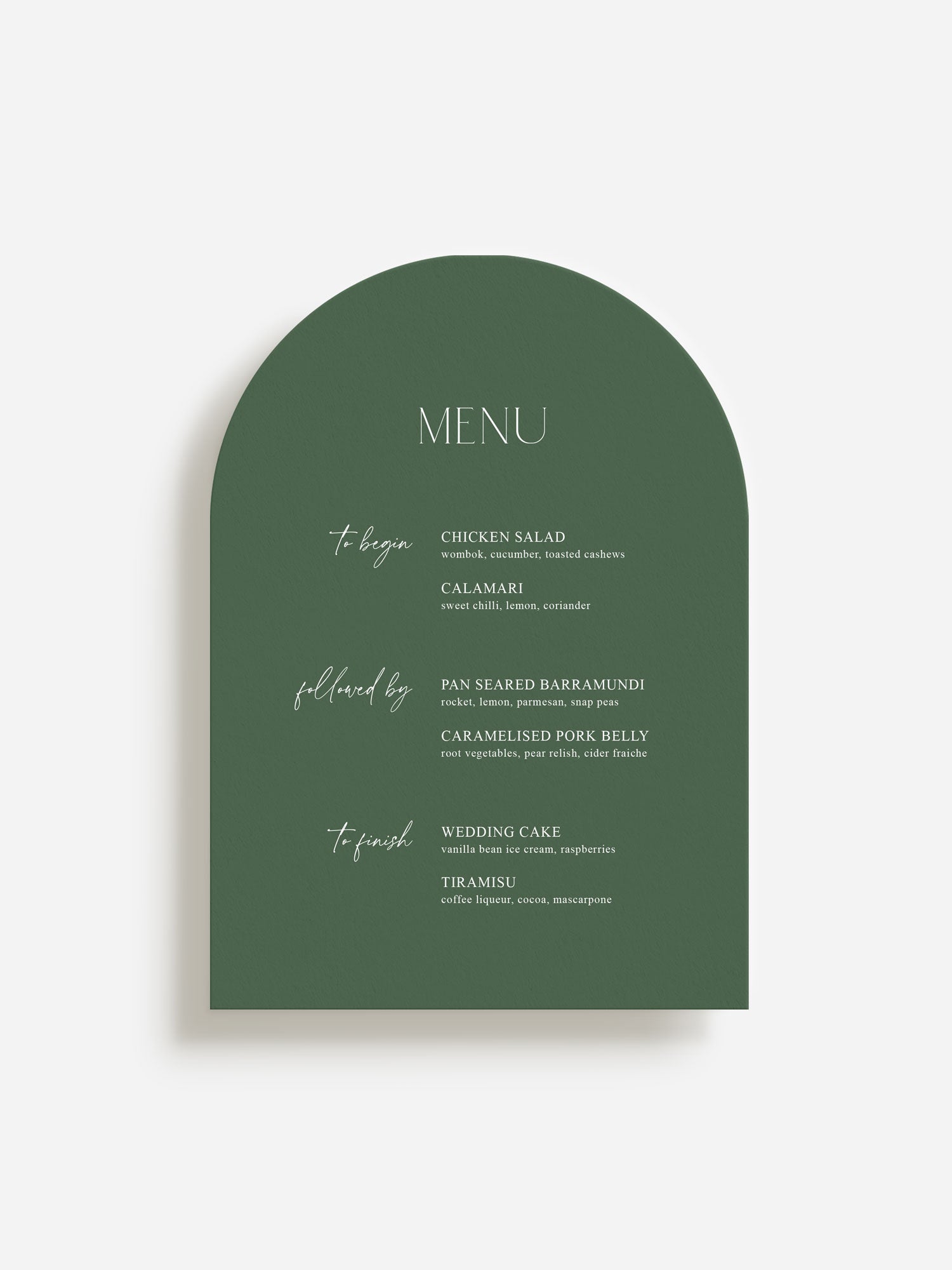 Barcelona Menu - Aria Paperie