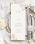 Rococo Wedding Menu